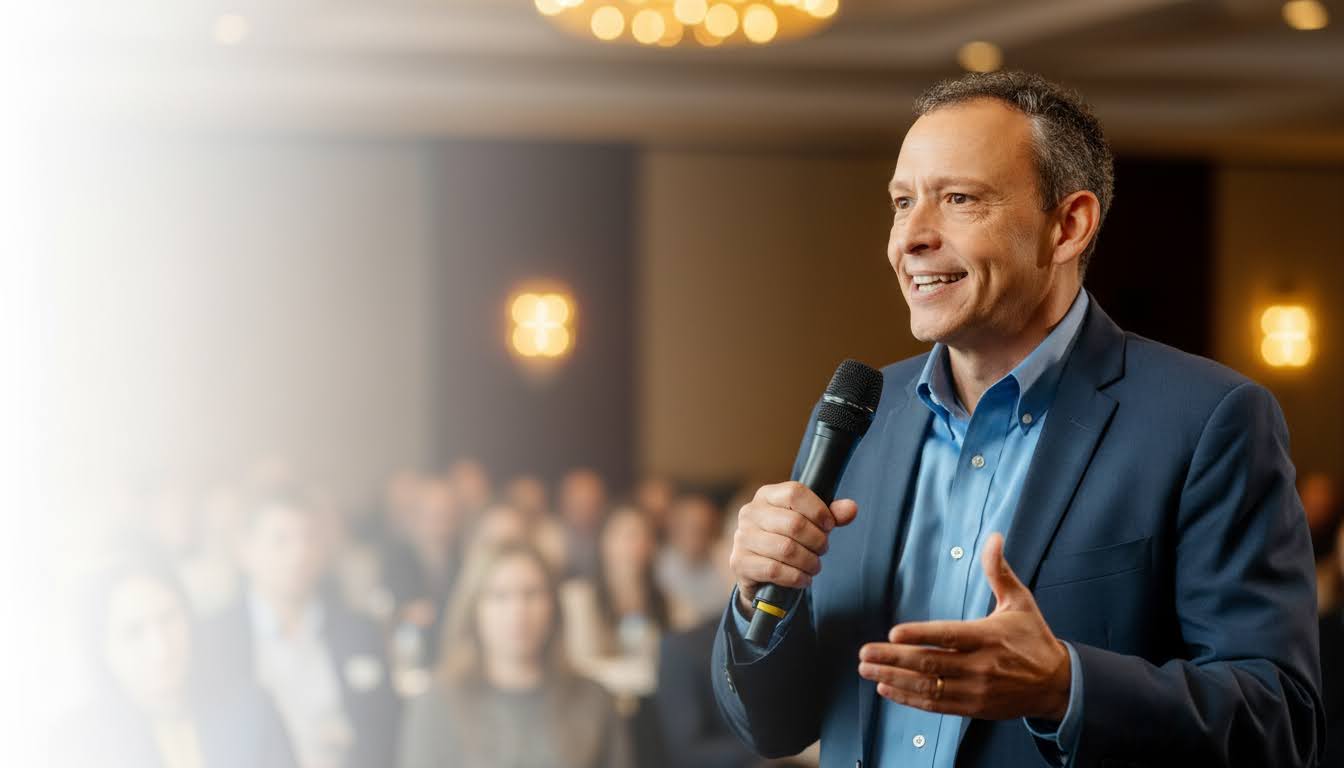 Patrick D. Lynch, PhD speaking at a conference