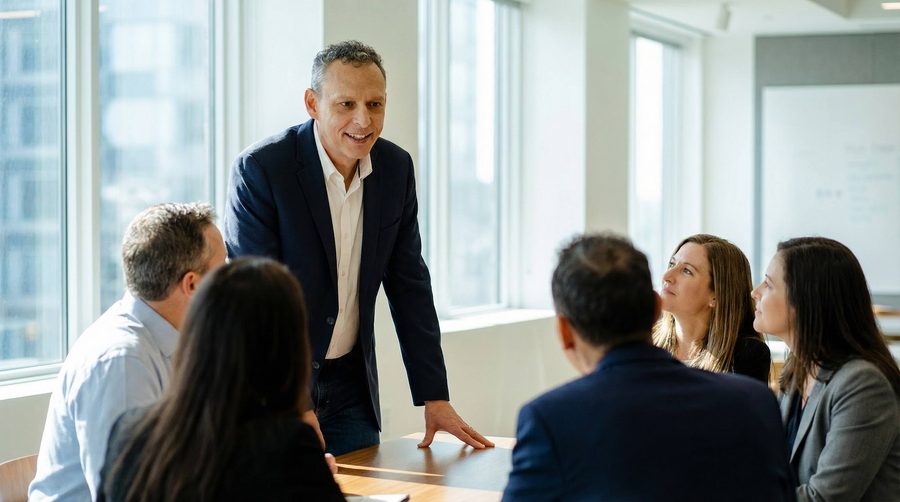 Patrick D. Lynch leading an AI strategy workshop